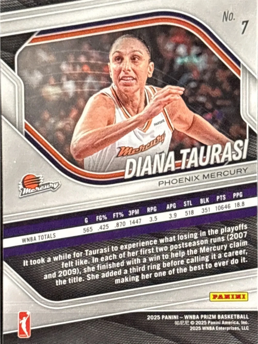 Panini Prizm Diana Taurasi Basketball Card - Picture 2 of 2